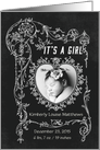 It’s a Girl Chalkboard Birth Announcement Photo Card