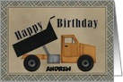 Birthday Dump Truck For Customer card