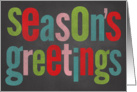 Chalkboard Colorful Season’s Greeting card