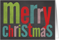 Chalkboard Colorful Merry Christmas card