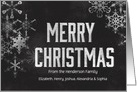 Chalkboard Snowflake Merry Christmas card