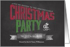 Chalkboard Christmas Party Invitation card