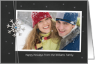 Chalkboard Snowflake Customizable Photo Card