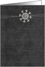 Chalkboard Snowflake Miracle of Winter card