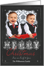 Chalkboard Merry Christmas from Our Family to Yours Photo card