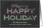 Chalkboard Wishing You a Very Happy Holiday card