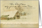 Vintage Barn Christmas Card
