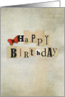 Happy Birthday Vintage Collage card