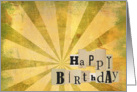 Happy Birthday Vintage card