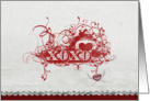 XOXO Hearts card