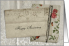 Vintage Postcard Happy Anniversary card