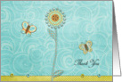 Floral Thank You Butterflies card