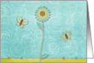 Floral Butterflies Note Card