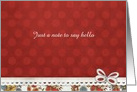 Red Polka Dots Note Card