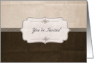 You’re Invited Brown Ribbon Card