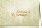Season’s Greetings Snowflake card