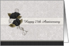 Happy 25th Anniversary Floral card