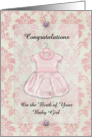 Congratulations on the Birth of your Baby Girl card