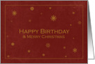 Happy Birthday Merry Christmas card