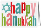 Happy Hanukkah Modern Bright card