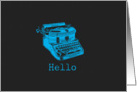 Hello Vintage Typewriter card