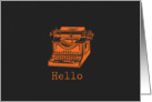 Hello Vintage Typewriter card