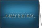 Wishing You a Happy Holiday Reflective Blue card