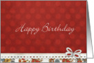 Happy Birthday Floral Butterfly card