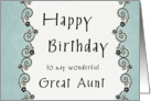 Happy Birthday to my wonderful Great Aunt card