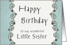 Happy Birthday to my wonderful Little Sister card