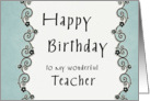 Happy Birthday to my wonderful Teacher card