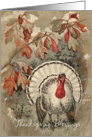 Vintage Thanksgiving Blessings Turkey card