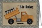 Happy Birthday Dump Truck Customizable card