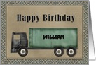 Happy Semi Truck Customizable card