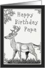 Happy Birthday Papa Deer Card