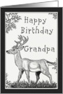 Happy Birthday Grandpa Deer Card