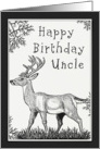 Happy Birthday Uncle Deer Card