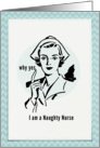 Get Well, Naughty Nurse card