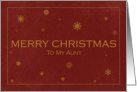 Merry Christmas to my Aunt card