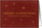 Merry Christmas to my Brother & Family card