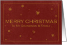 Merry Christmas to my Grandson & Family card