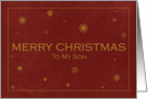 Merry Christmas to my Son card