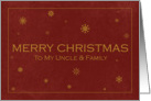 Merry Christmas to my Uncle & Family card