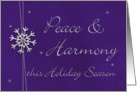 Peace & Harmony this Holiday Season card