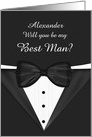 Will you be my Best Man Customizable card