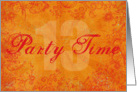 Trendy Orange 13th Birthday Invitation card