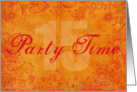 Trendy Orange 15th Birthday Invitation card