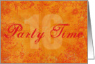 Trendy Orange 16th Birthday Invitation card