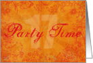 Trendy Orange 17th Birthday Invitation card