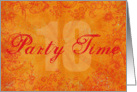 Trendy Orange 18th Birthday Invitation card